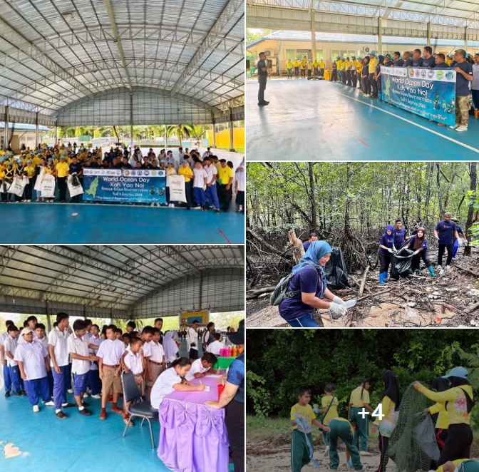 สทช.6 รวมพลังชุมชนเกาะยาวน้อย เก็บขยะทะเลกว่า 860 กก. เนื่องในวันทะเลโลก 2568