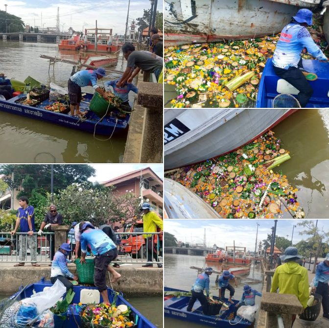 สทช.9 ร่วมเทศบาลเมืองปัตตานี เก็บกระทงและขยะกว่า 570 กิโลกรัม คืนความสะอาดให้แม่น้ำปัตตานี