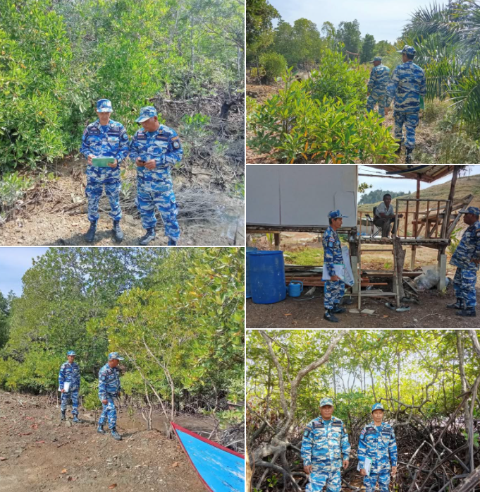 กรมทะเล ลาดตระเวนเชิงคุณภาพเพื่อป้องกันรักษาป่า บริเวณท้องที่ บ้านเจ้าขรัว หมู่ที่ 3 ตำบลคลองเคียน อำเภอตะกั่วทุ่ง จังหวัดพังงา เขตป่าสงวนและป่าชายเลน