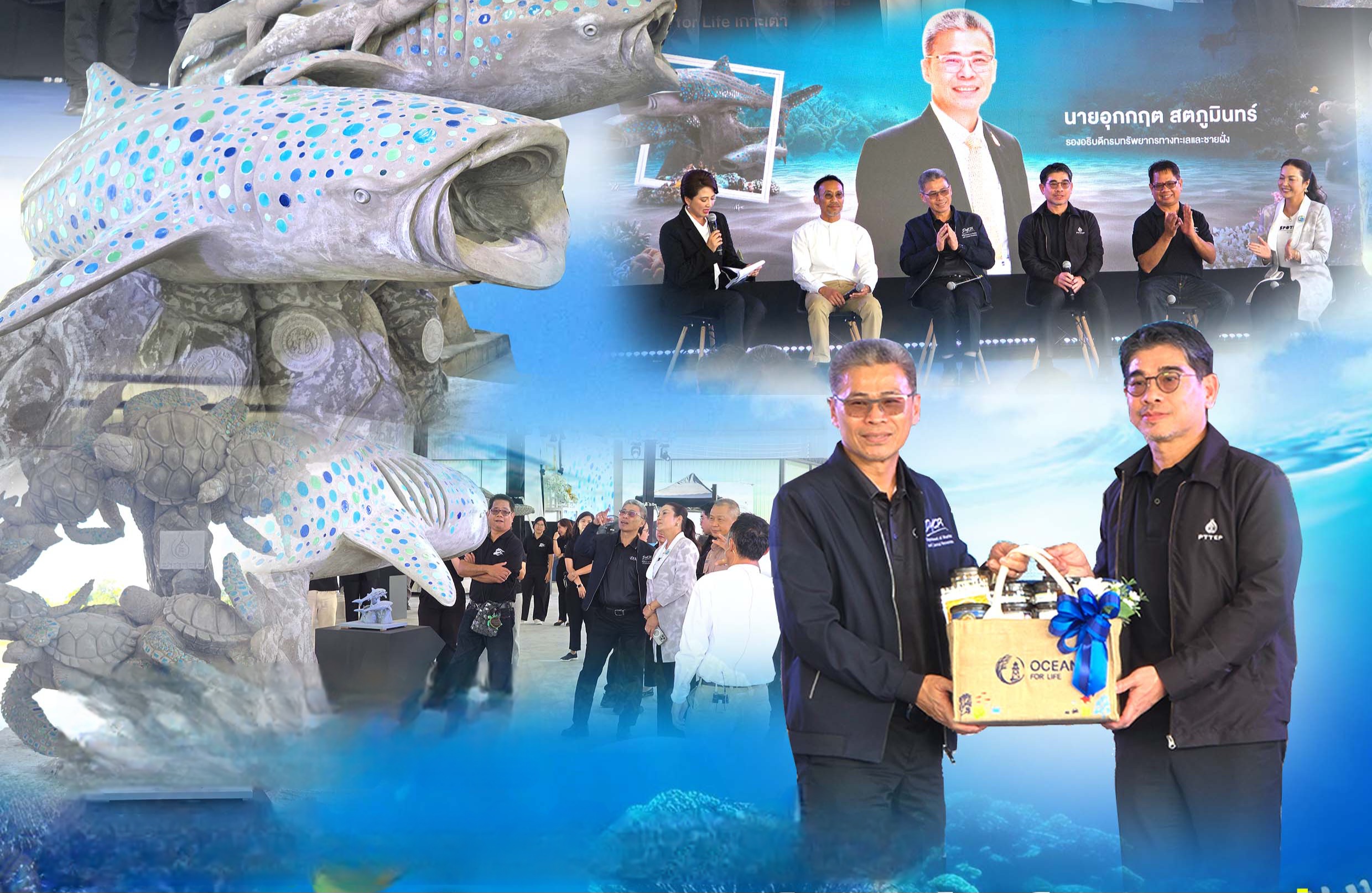 กรมทะเล ร่วมเปิดตัวโครงการประติมากรรมใต้ทะเล Ocean for Life เกาะเต่า
