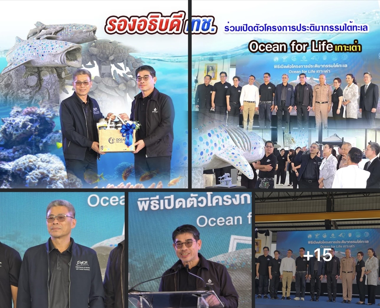 กรมทะเล ร่วมเปิดตัวโครงการประติมากรรมใต้ทะเล Ocean for Life เกาะเต่า