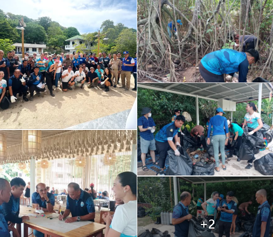 กรมทะเล ร่วมกับ เทศบาลตำบลเกาะเต่า รองผู้กำกับฯ สถานีตำรวจภูธรเกาะเต่า สมาคมธุรกิจการท่องเที่ยวเกาะเต่า และอาสาสมัครนักดำน้ำ ได้เข้าร่วมกิจกรรมเก็บขยะป่าชายเลน เนื่องในวันป่าชายเลนแห่งชาติ จ.สุราษฎร์ธานี