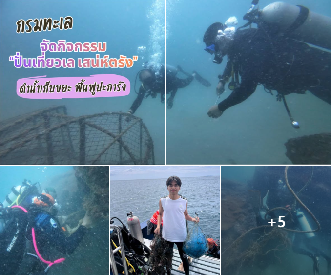 กรมทะเล จับมือ ททท.ตรัง จัดกิจกรรม “ปั่นเที่ยวเล เสน่ห์ตรัง” ดำน้ำเก็บขยะ ฟื้นฟูปะการัง สร้างการท่องเที่ยวเชิงอนุรักษ์