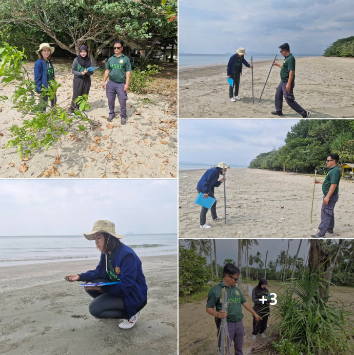 กรม ทช. ลงพื้นที่สำรวจข้อมูลระบบหาดสมดุล ระบบหาดหาดยาว (T8D267) จ.กระบี่