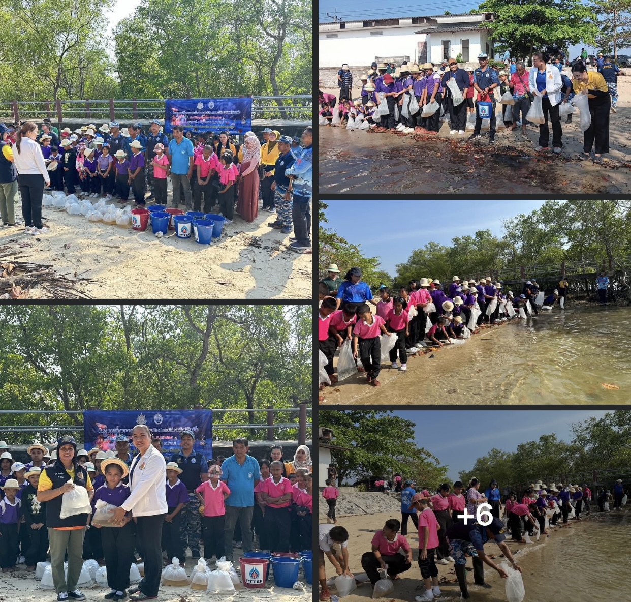 กรมทะเลชายฝั่ง จัดกิจกรรมเก็บขยะที่ตกค้างในระบบนิเวศและปล่อยพันธุ์สัตว์น้ำ ณ บ้านแหลมโพธิ์