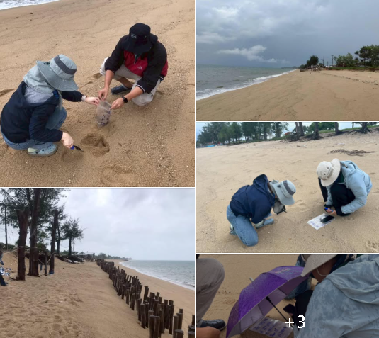 กอช. สำรวจและเก็บตัวอย่างตะกอนทรายชายหาด บริเวณหาดทุ่งประดู่ อำเภอทับสะแก จังหวัดประจวบคีรีขันธ์