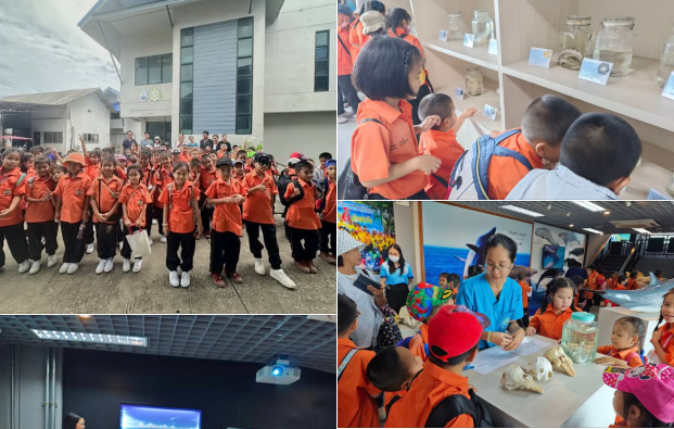 กรมทะเลชายฝั่ง ให้การต้อนรับคณะครูและนักเรียนโรงเรียนเทศบาลวัดลุ่มมหาชัยชุมพล ตำบลท่าประดู่ อำเภอเมือง จังหวัดระยอง