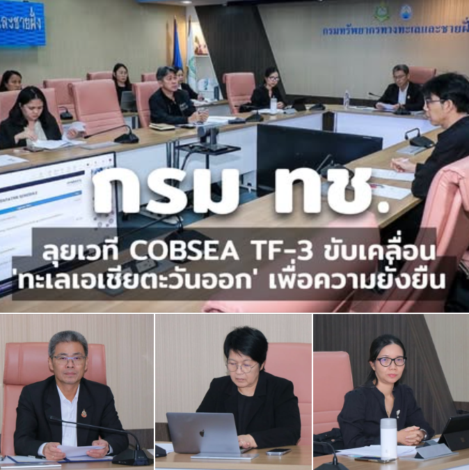 กรม ทช. ลุยเวทีภูมิภาค! เข้าร่วมประชุม COBSEA TF-3 ขับเคลื่อนความร่วมมือ &rsquo;&rsquo;ทะเลเอเชียตะวันออก&rsquo;&rsquo; เพื่อความยั่งยืน