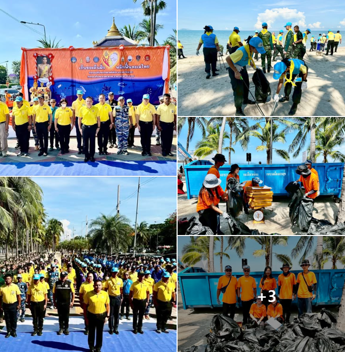 กรมทะเล ร่วมส่วนราชการในจังหวัดชลบุรี จัดกิจกรรมเก็บขยะชายหาดเฉลิมพระเกียรติ สมเด็จพระเจ้าลูกเธอ เจ้าฟ้าสิริวัณณวรี นารีรัตนราชกัญญา เนื่องในโอกาสวันคล้ายวันประสูติ