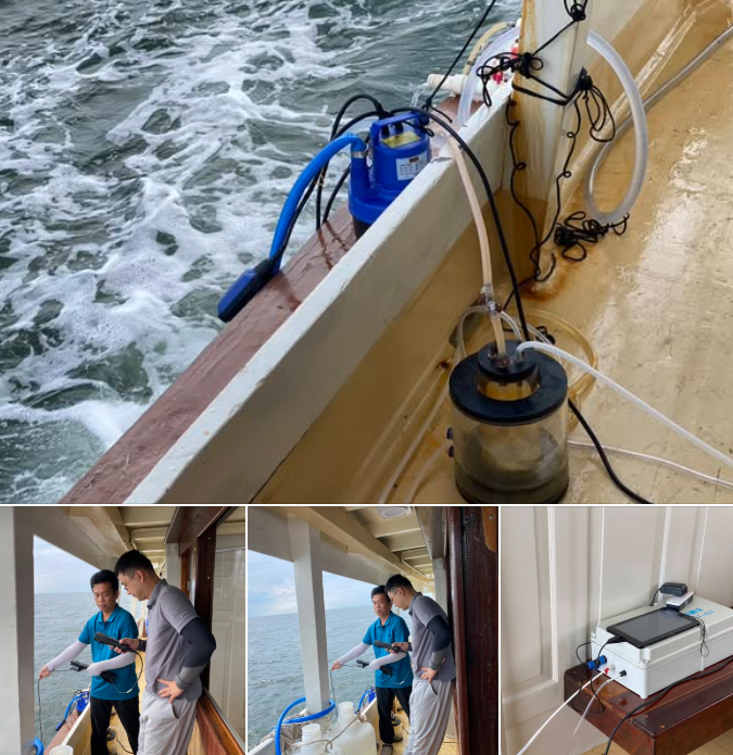กรม ทช. ลงพื้นที่สำรวจเก็บข้อมูลมลพิษทางทะเลโครงการ Coastal Vulnerability Research (CVR) บริเวณปากแม่น้ำท่าจีน-แม่กลอง จังหวัดสมุทรสาคร และจังหวัดสมุทรสงคราม