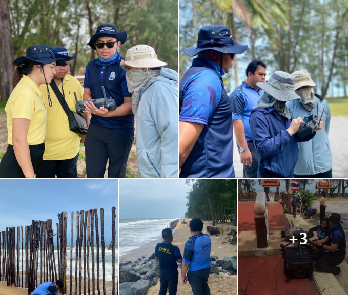 กอช. ร่วมกับ สทช.6 ลงพื้นที่สำรวจและเก็บข้อมูลการเปลี่ยนแปลงสัณฐานชายฝั่ง พื้นที่ดำเนินโครงการลดผลกระทบการกัดเซาะชายฝั่งทะเล