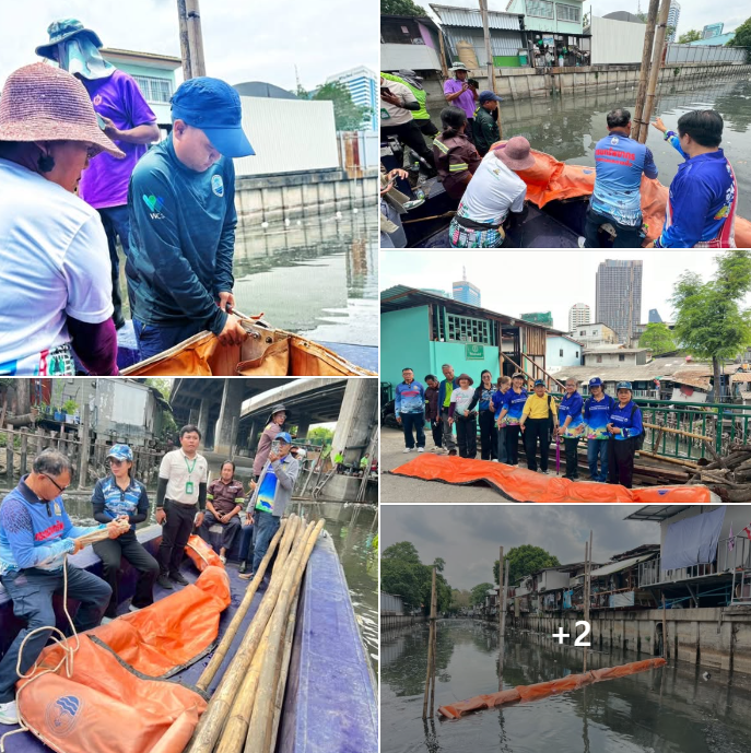กรมทะเล ลงพื้นที่ร่วมกับสำนักการระบายน้ำ และเครือข่าย อสทล. กทม. ศึกษาดูงานโครงการบริหารจัดการขยะทะเล พร้อมติดตั้งทุ่นกักขยะ (BOOM) บริเวณคลองหัวลำโพง เขตคลองเตย กรุงเทพมหานคร