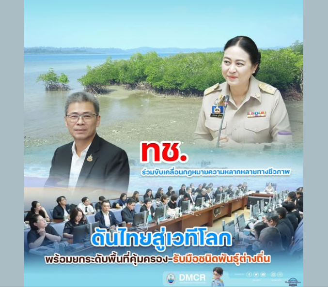 ทช. ร่วมขับเคลื่อนกฎหมายความหลากหลายทางชีวภาพ ดันไทยสู่เวทีโลก พร้อมยกระดับพื้นที่คุ้มครอง-รับมือชนิดพันธุ์ต่างถิ่น