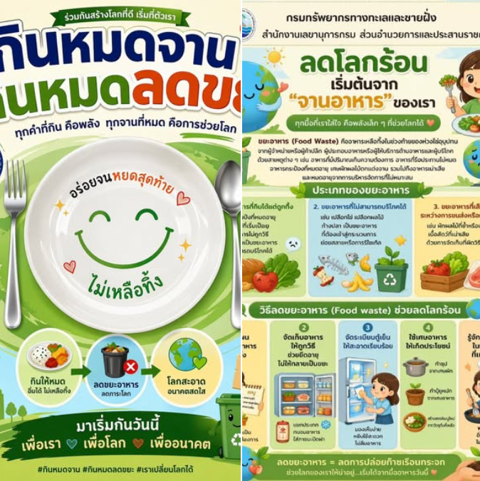 กินให้หมด ลดให้จริง เพื่อทะเลของเรา