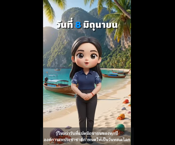 ร่วมเป็นส่วนหนึ่งในการดูแลทะเลไทย เนื่องใน "วันทะเลโลก" (World Oceans Day) ประจำปี 2569