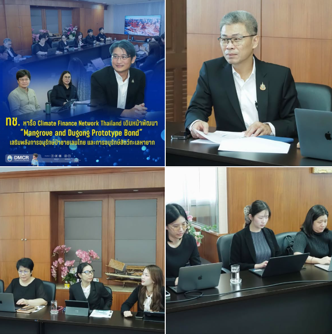 กรม ทช. หารือ Climate Finance Network Thailand เดินหน้าพัฒนา “Mangrove and Dugong Prototype Bond” เสริมพลังการอนุรักษ์ป่าชายเลนไทย และการอนุรักษ์สัตว์ทะเลหายาก