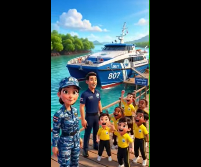 ทช. เปิดเรือ “โลมา 807” ต้อนรับนักเรียนบ้านทอนหญ้าปล้อง เรียนรู้ภารกิจพิทักษ์ทะเล พร้อมสาธิตนวัตกรรมจัดการขยะทะเล