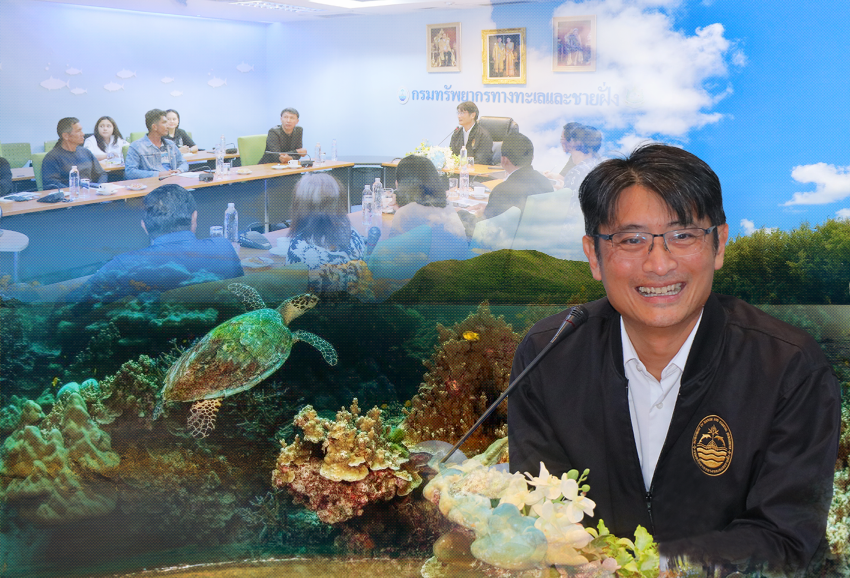 กรมทะเล หารือแนวทางฟื้นฟูและอนุรักษ์พื้นที่สาธารณะคลองชายธง หาดหว้าขาว และหนองใหญ่ จังหวัดประจวบคีรีขันธ์