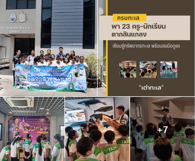 กรมทะเล เปิดโลกใต้ทะเล พา 23 ครู–นักเรียนตากสินแกลง เรียนรู้ทรัพยากรทะเล พร้อมลงมือดูแล “เต่าทะเล”