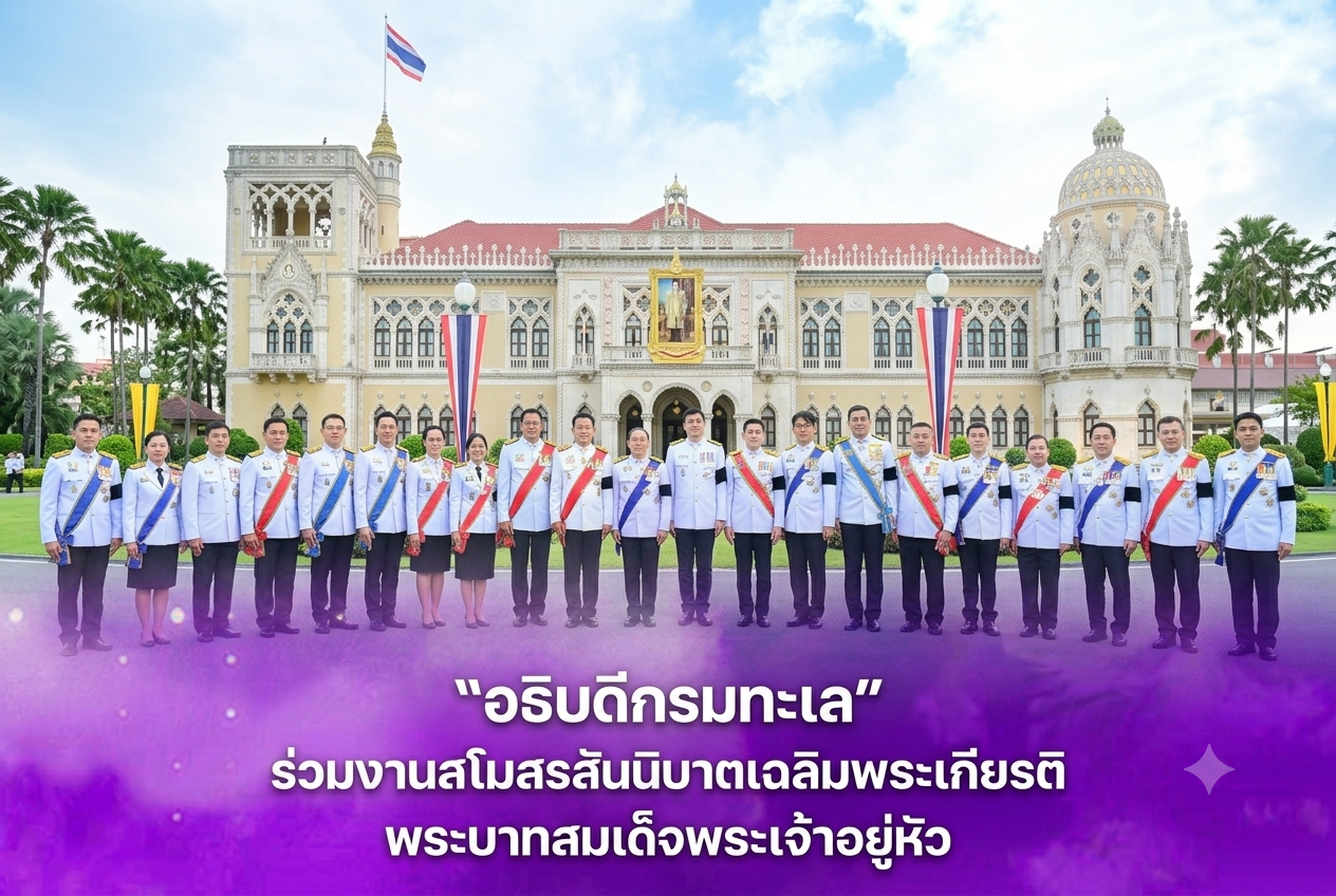 "อธิบดีกรมทะเล" ร่วมงานสโมสรสันนิบาตเฉลิมพระเกียรติ พระบาทสมเด็จพระเจ้าอยู่หัว น้อมสำนึกในพระมหากรุณาธิคุณและถวายสัตย์ปฏิบัติหน้าที่เพื่อประชาชน