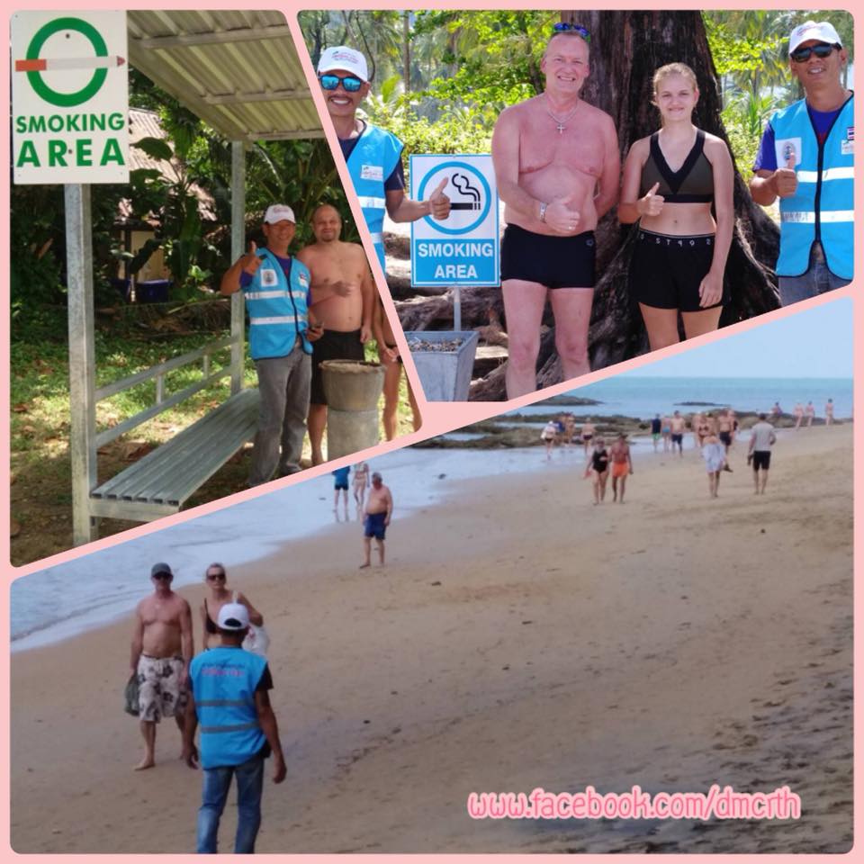 นักท่องเที่ยวเขตหาดเขาหลัก สนับสนุนมาตรการปลอดบุหรี่