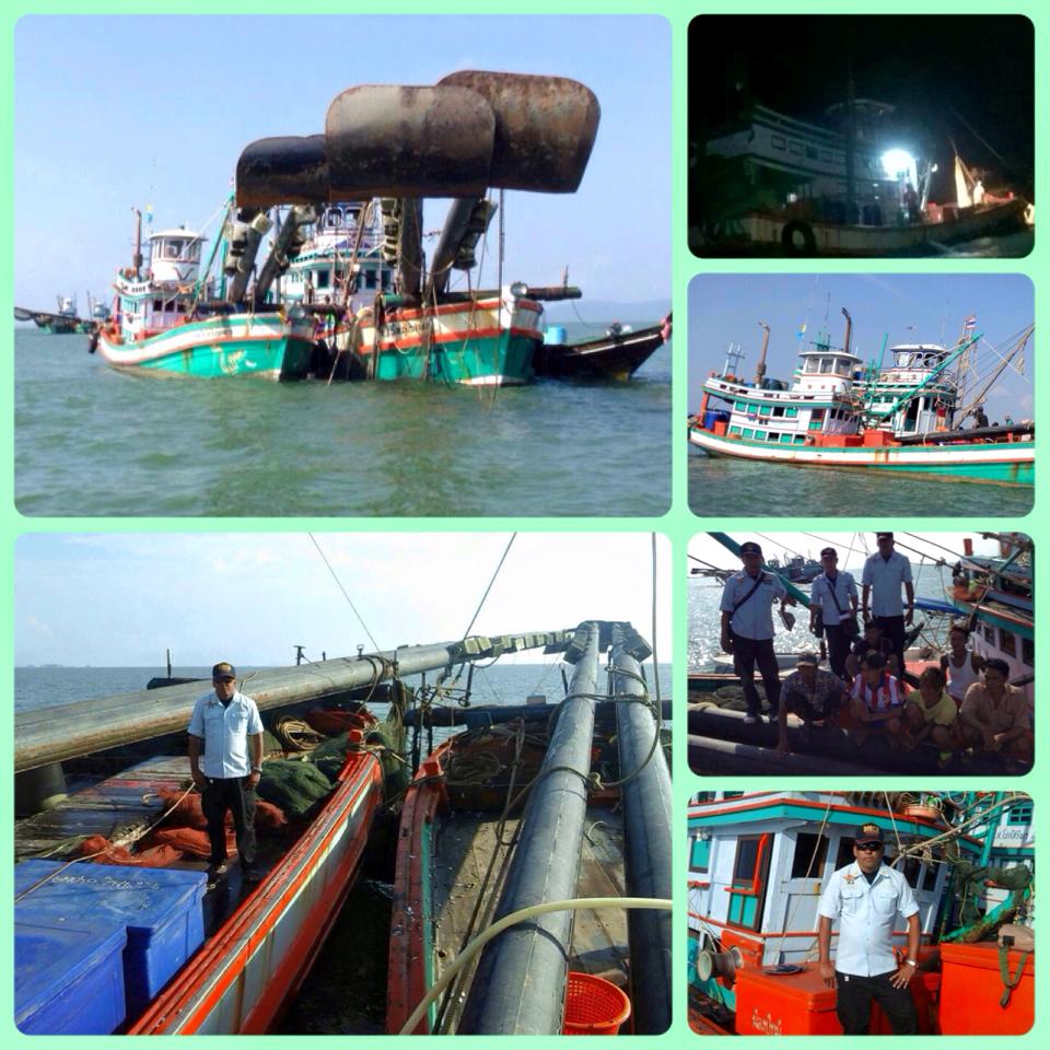 จับเรืออวนรุนใกล้ฝั่ง ทะเลไชยา