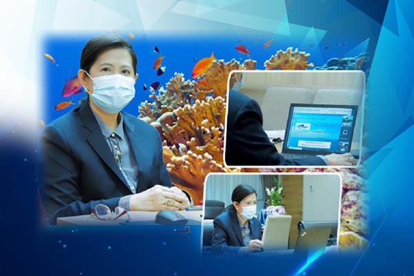 ดร. พรศรี ร่วมกล่าวเปิดการสัมมนา Science for Sustainable Use of the Ocean: SDG 14 Life Below Water