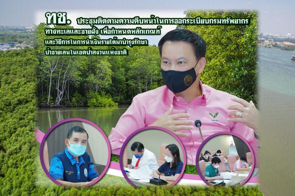 ทช. ประชุมติดตามความคืบหน้าออกระเบียบกรมฯ เพื่อกำหนดหลักเกณฑ์การนำเงินรายได้มาบำรุงรักษาป่าชายเลนในเขตป่าสงวนแห่งชาติ