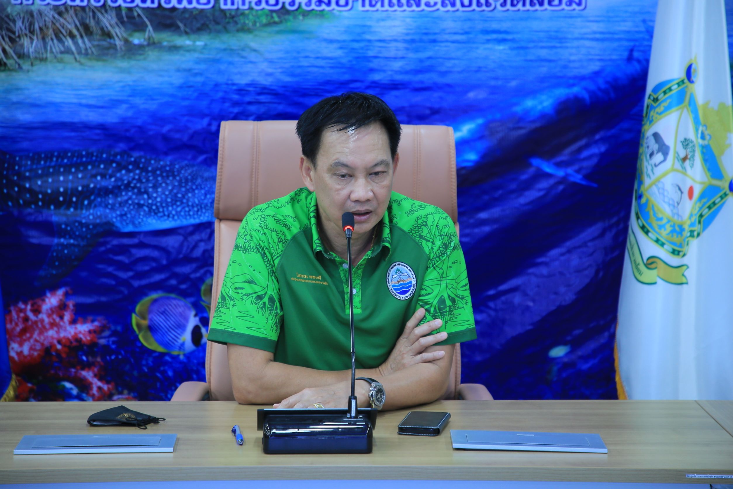 กรมทะเล ประชุมติดตามเหตุการณ์ที่ส่งผลกระทบต่อทรัพยากรทางทะเล ในพื้นที่ จ.ระยอง และ จ.ชุมพร