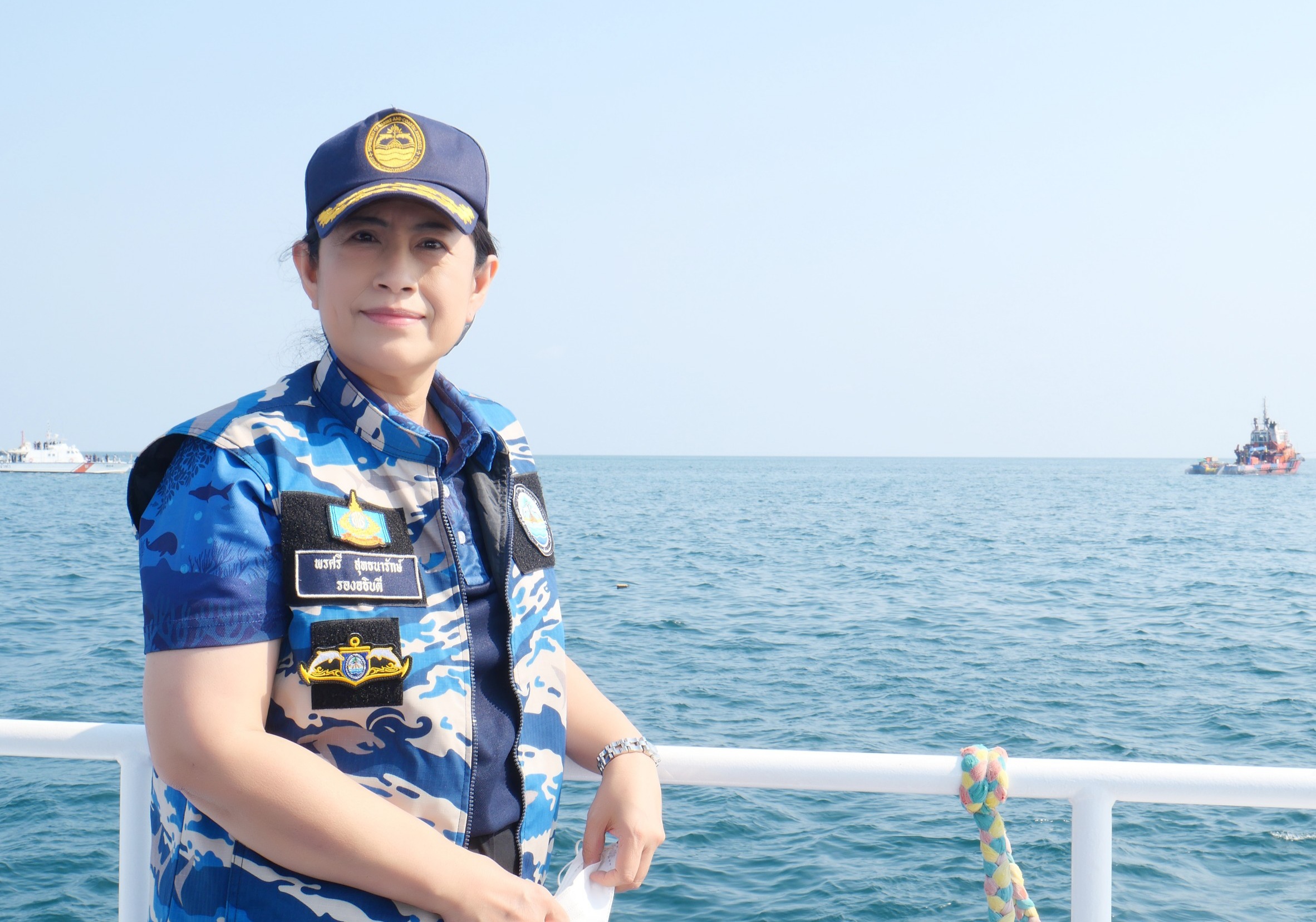 "รองพรศรี" ติดตามการแก้ไขน้ำมันดิบรั่วไหล จากท่อใต้ทะเลของทุ่นรับน้ำมันดิบกลางทะเลบริเวณมาบตาพุด จ.ระยอง