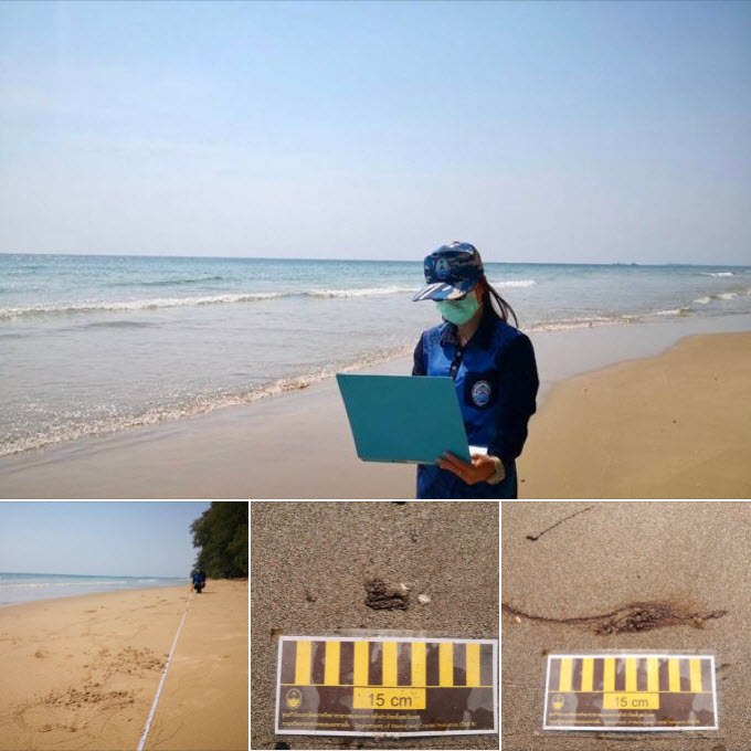 ติดตามผลกระทบจากน้ำมันรั่ว พบคราบฟิล์มหาดแม่รำพึง