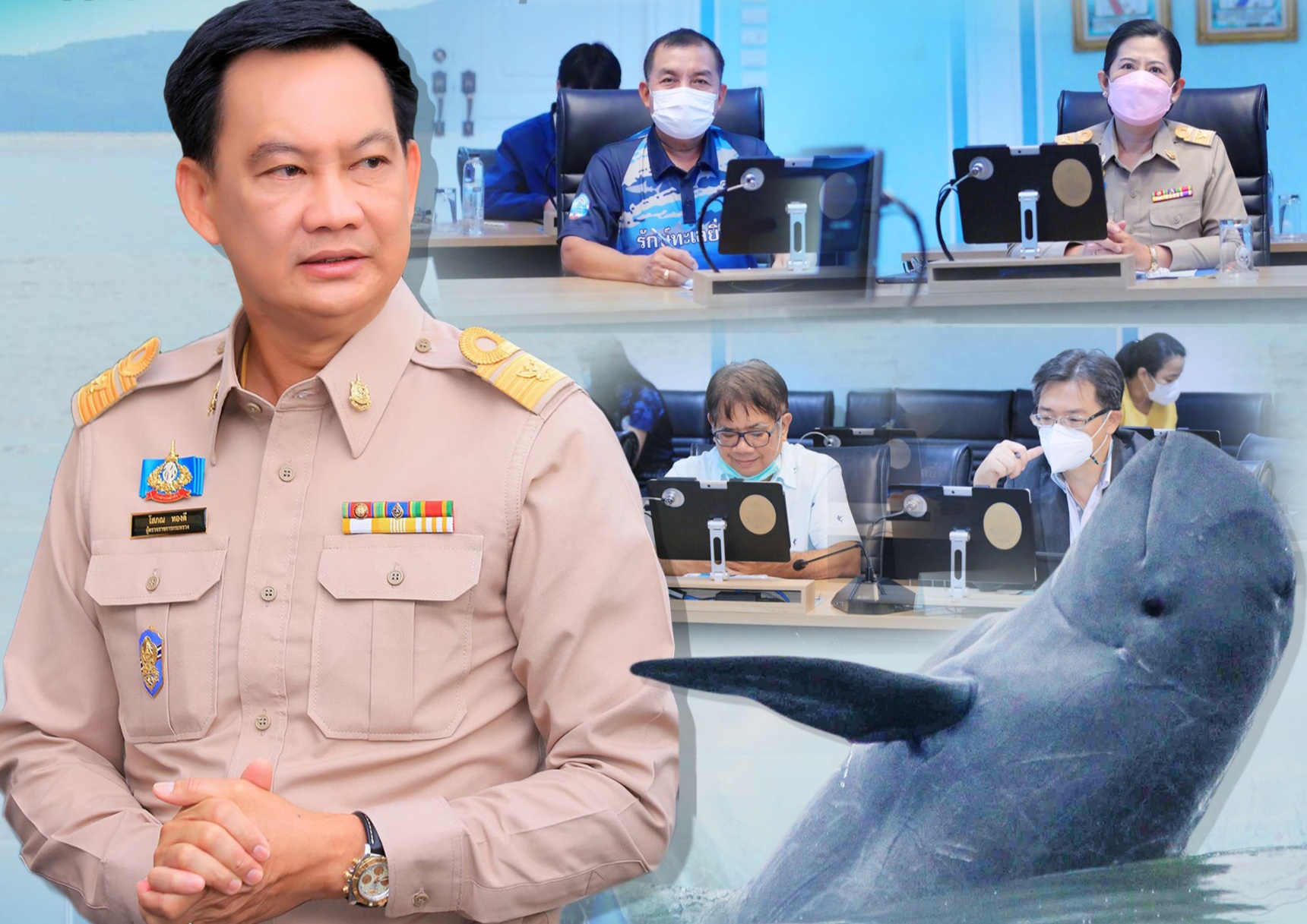 กรม ทช. จัดประชุมหารือแนวทางอนุรักษ์โลมาอิรวดี 14 ตัว สุดท้ายในทะเลสาบสงขลา