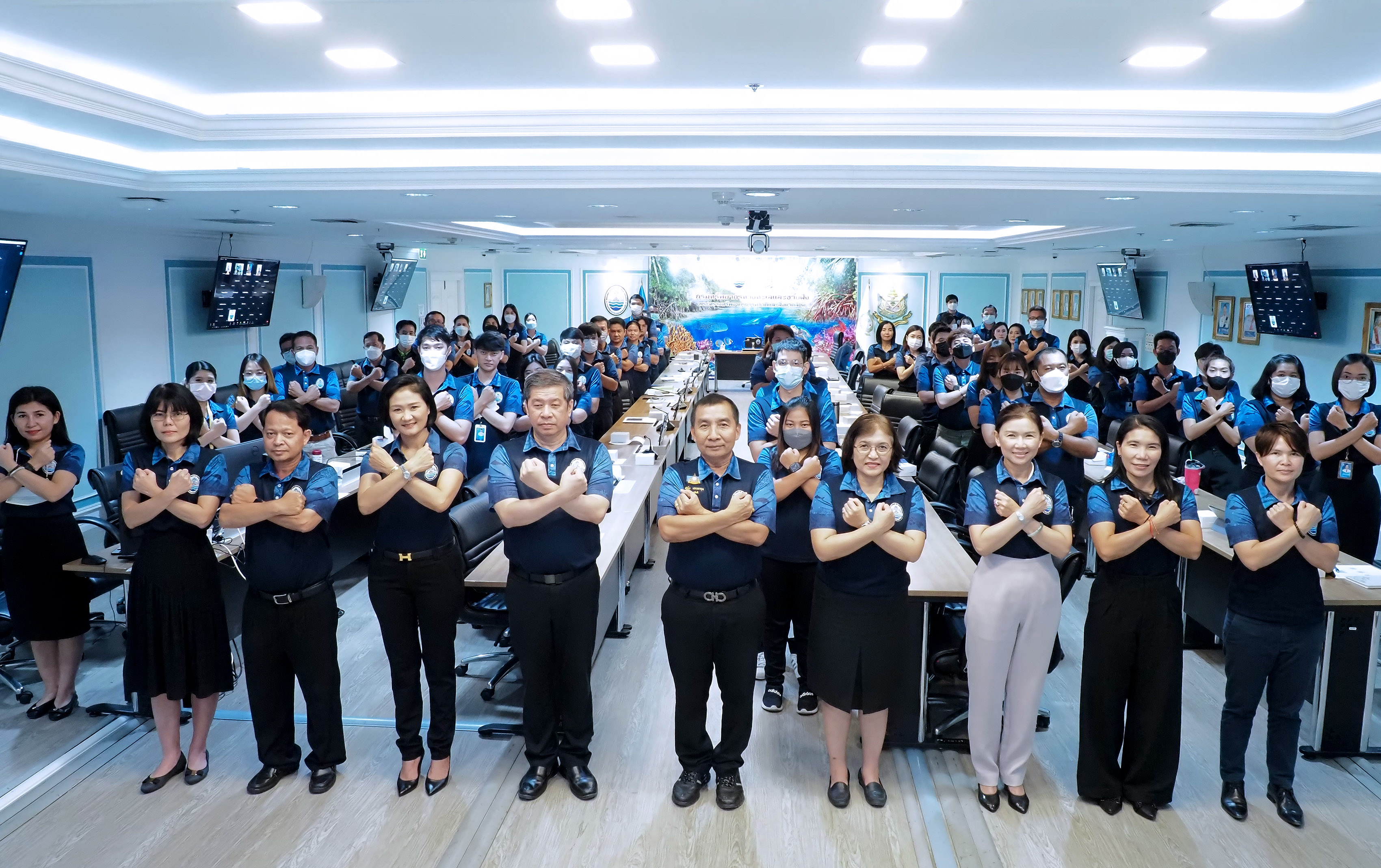 กรมทะเลชายฝั่ง แสดงสัญลักษณ์ และประกาศเจตจำนงต่อต้านการทุจริตคอร์รัปชัน พร้อมเดินหน้าส่งเสริมการเป็นองค์กรคุณธรรม