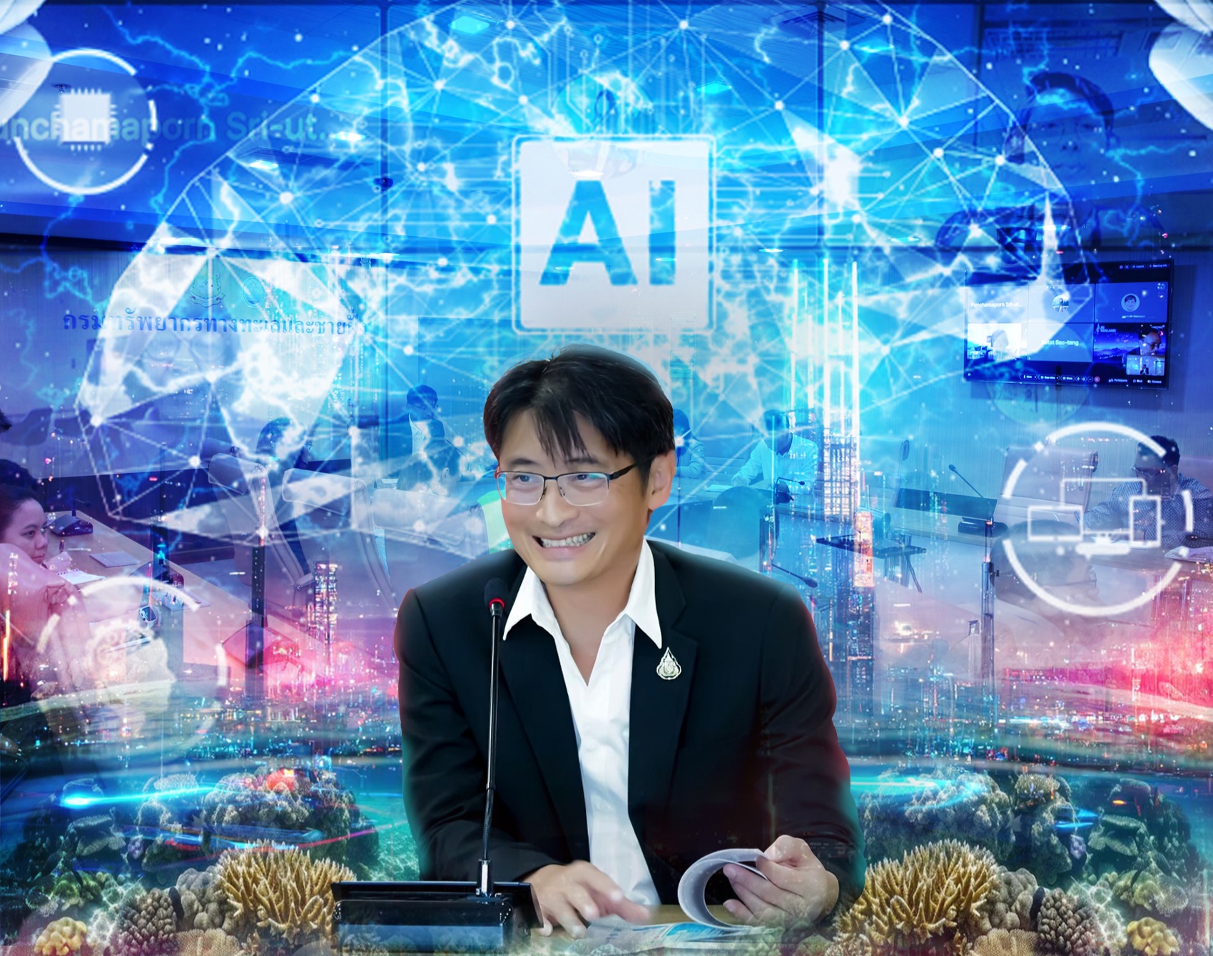 กรมทะเล ร่วมมือกับ NECTEC นำเสนอและหารือ "การประยุกต์ใช้ AI อนุรักษ์และติดตามสิ่งแวดล้อมชายฝั่ง”