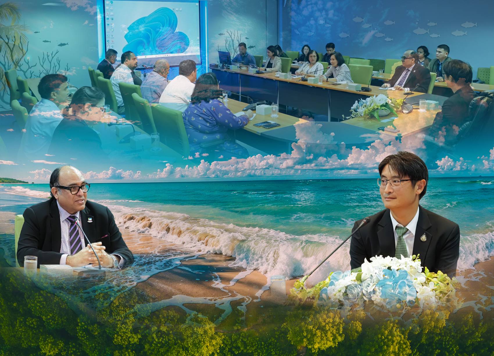 กรมทะเล ร่วมกับ Forest & Wildlife Department และIUCN หารือแลกเปลี่ยนแนวทางการดำเนินงานด้านพื้นที่คุ้มครองทางทะเล