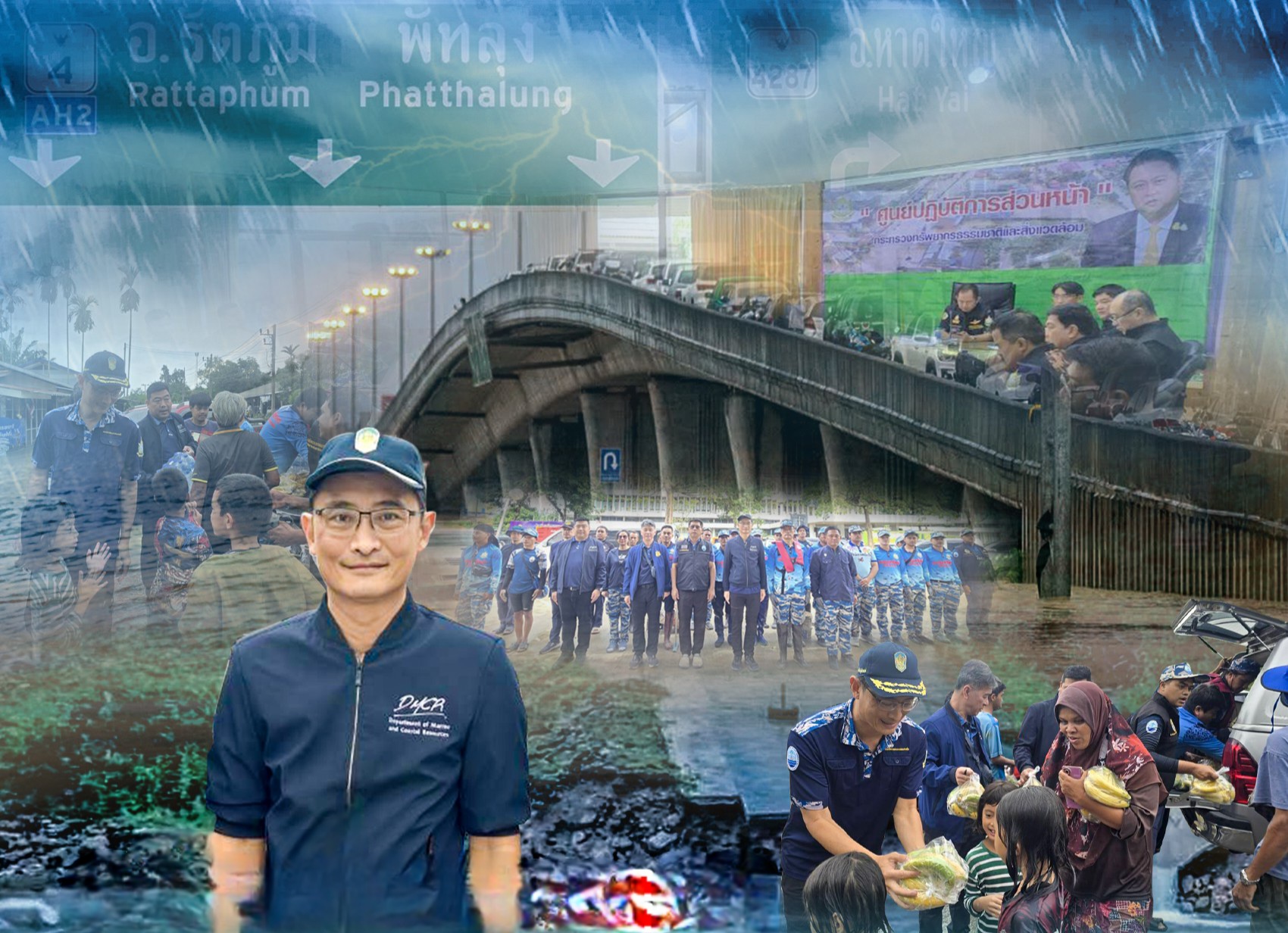 อธิบดีกรมทะเล ลงพื้นที่ติดตามสถานการณ์และกำกับดูแลศูนย์ช่วยเหลือผู้ประสบอุทกภัยส่วนหน้า ณ จังหวัดสงขลา