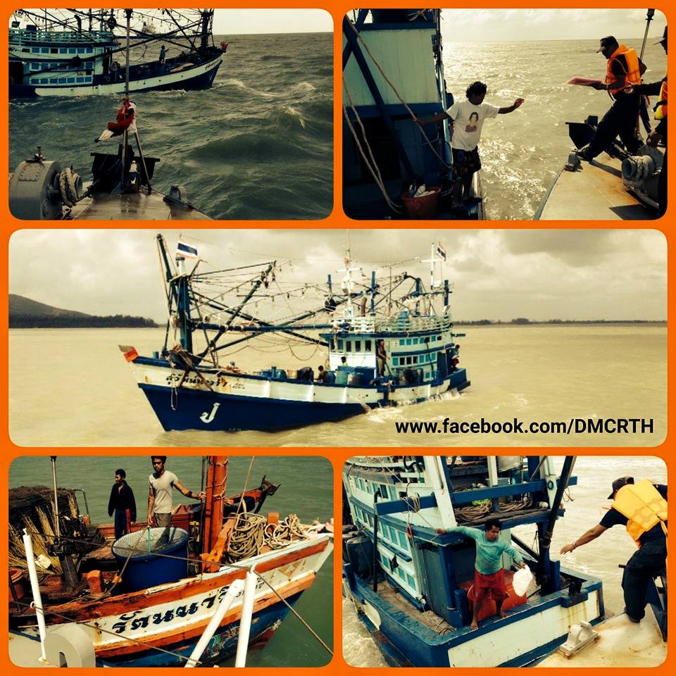 ทช.ลาดตระเวนทะเลสงขลา ตรวจเรือประมง ๕ ลำ