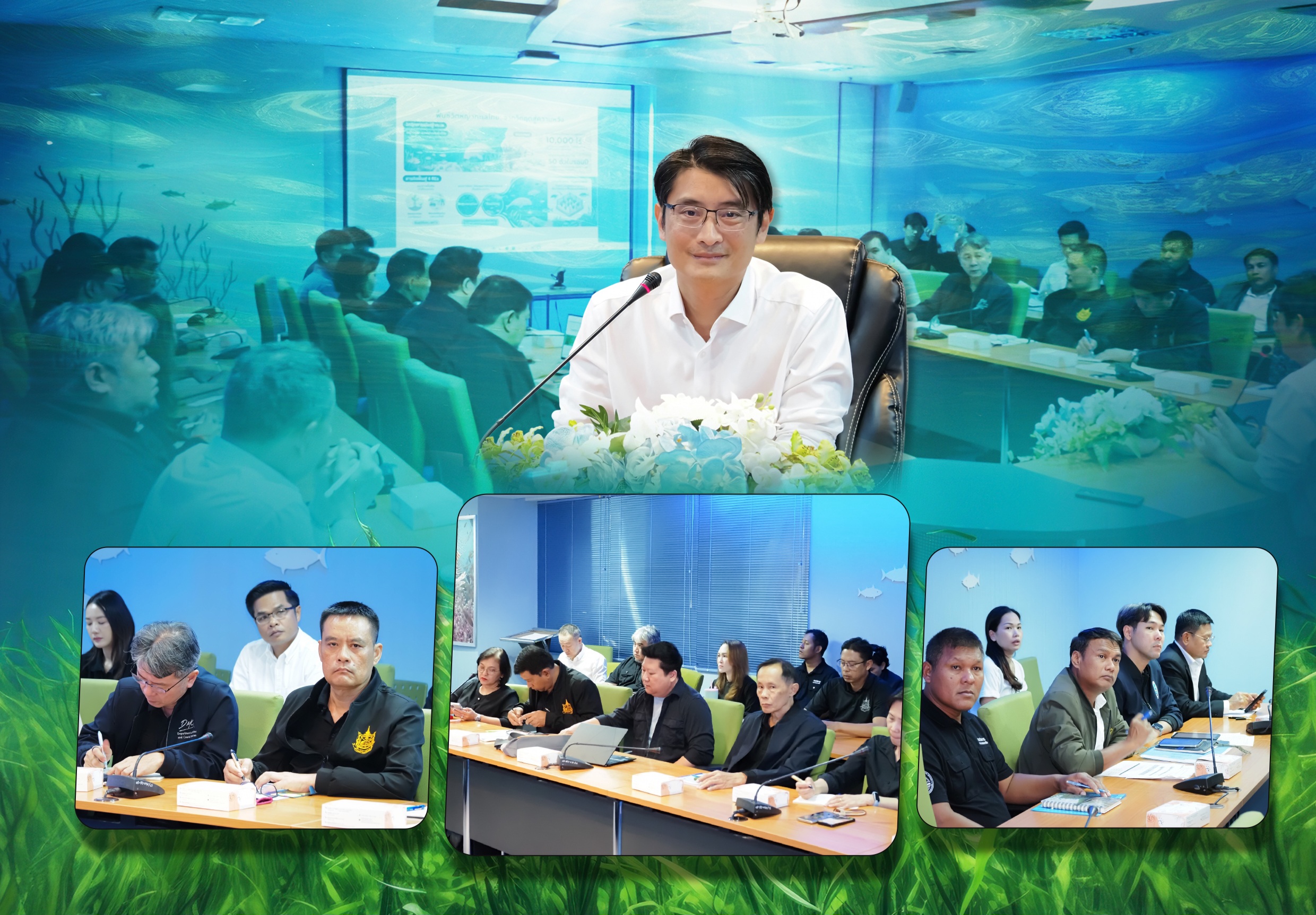 กรมทะเล เดินหน้าฟื้นฟูหญ้าทะเล ล้อมคอกใหญ่ ลดการรบกวน ฟื้นระบบนิเวศ–แหล่งอาหารพะยูน