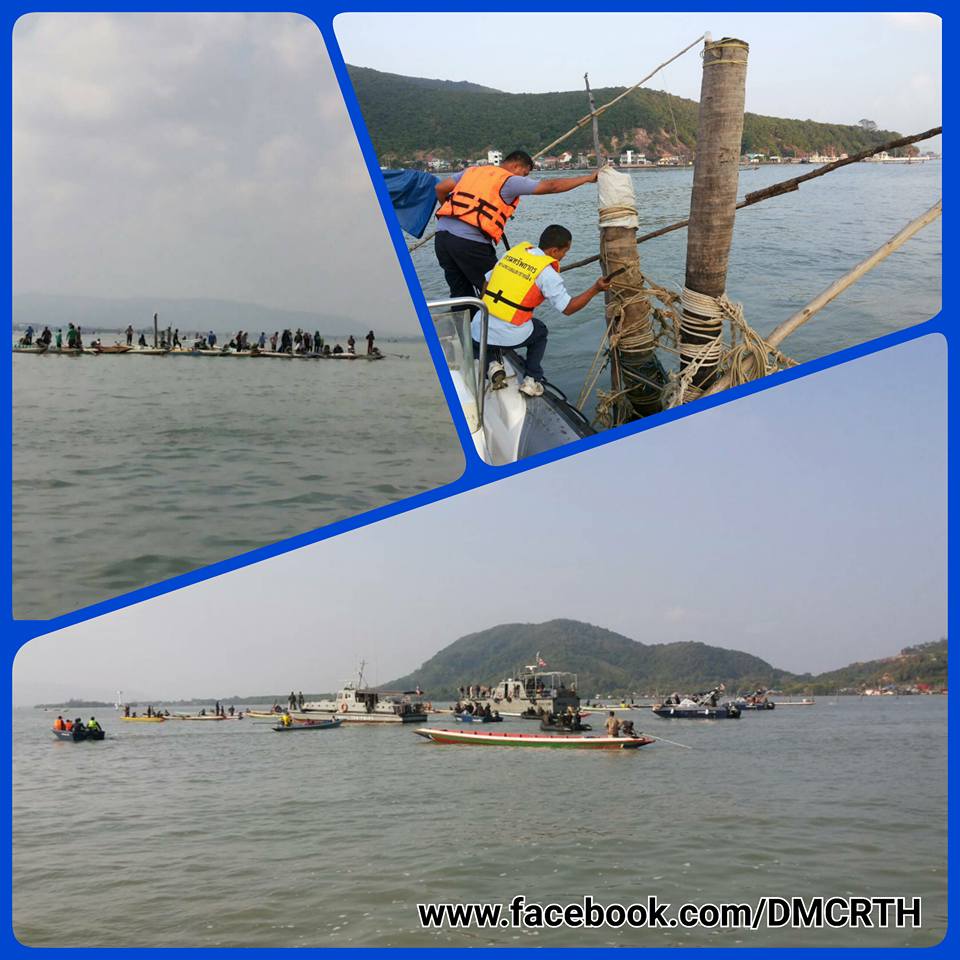 รื้อถอนโพงพางผิดกฎหมาย ทะเลสาบสงขลา