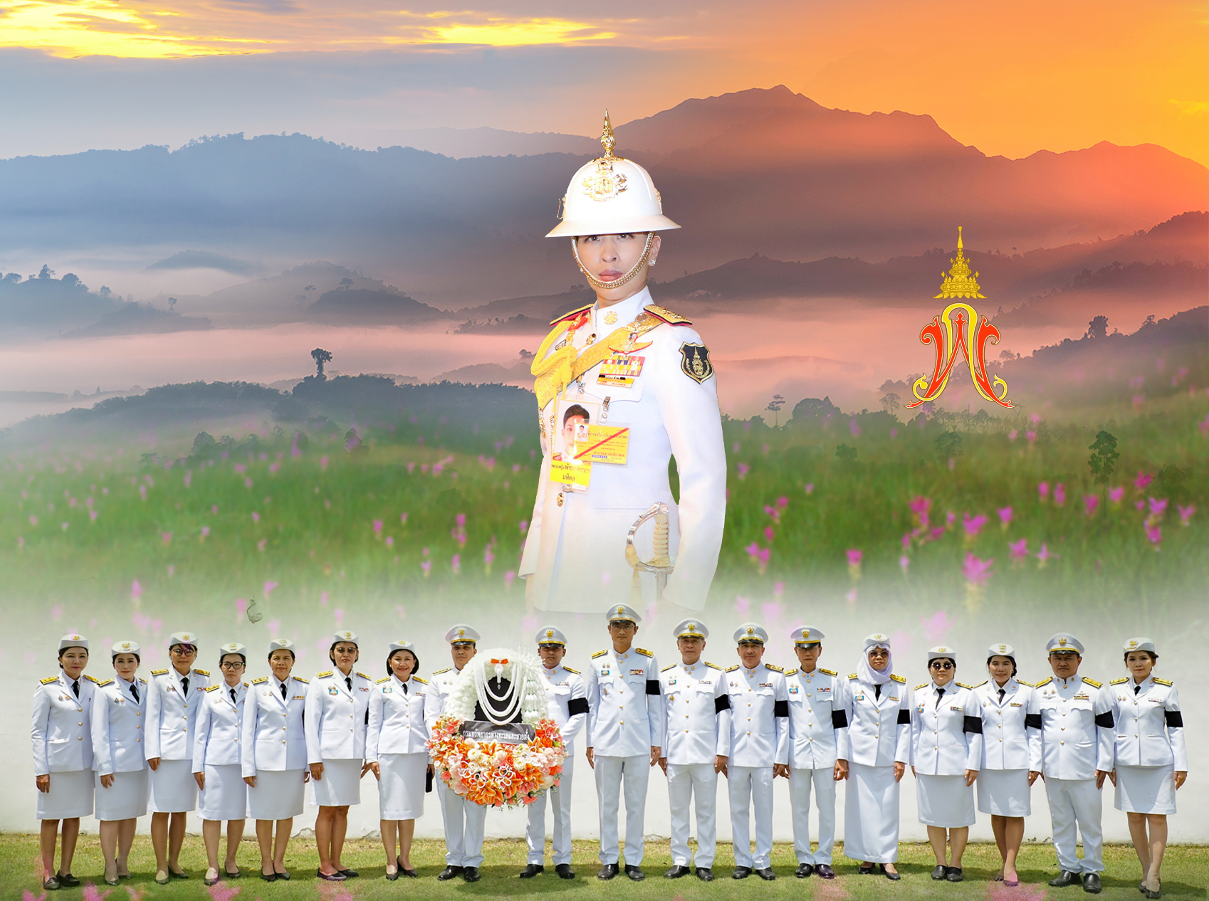 กรมทะเล น้อมถวายสักการะพระศพและวางพวงมาลาเบื้องหน้าพระรูป สมเด็จพระเจ้าลูกเธอ เจ้าฟ้าพัชรกิติยาภา ณ พระที่นั่งพิมานรัตยา