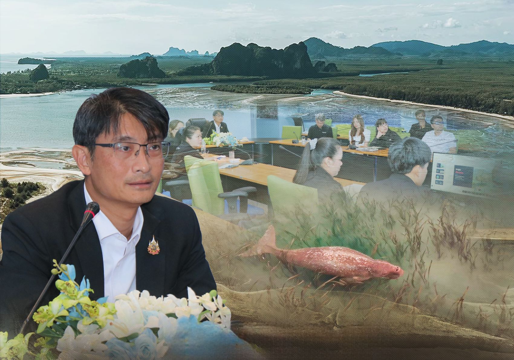 กรมทะเล ประชุมติดตามผลมาตรการเชิงรุกเพื่อลดภัยคุกคามต่อพะยูน